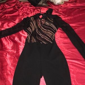 Black and gold Jumpsuit